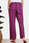 Zivame Zellij Dreams Woven Pyjama - Festival Fuchsia — thumbnail 4